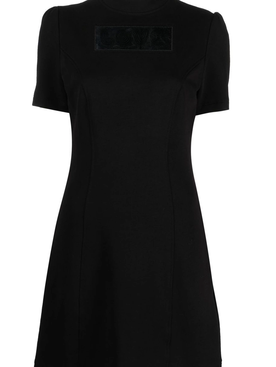 Moschino short-sleeve Love dress slogan-print Women 0428